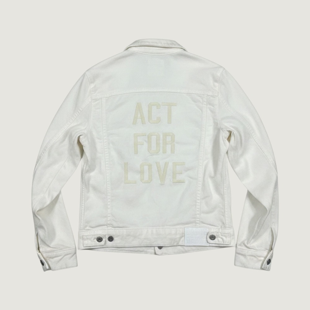 Zadig & Voltaire Kiomy Denim Eco Love White Jacket Act For Love Missing a button